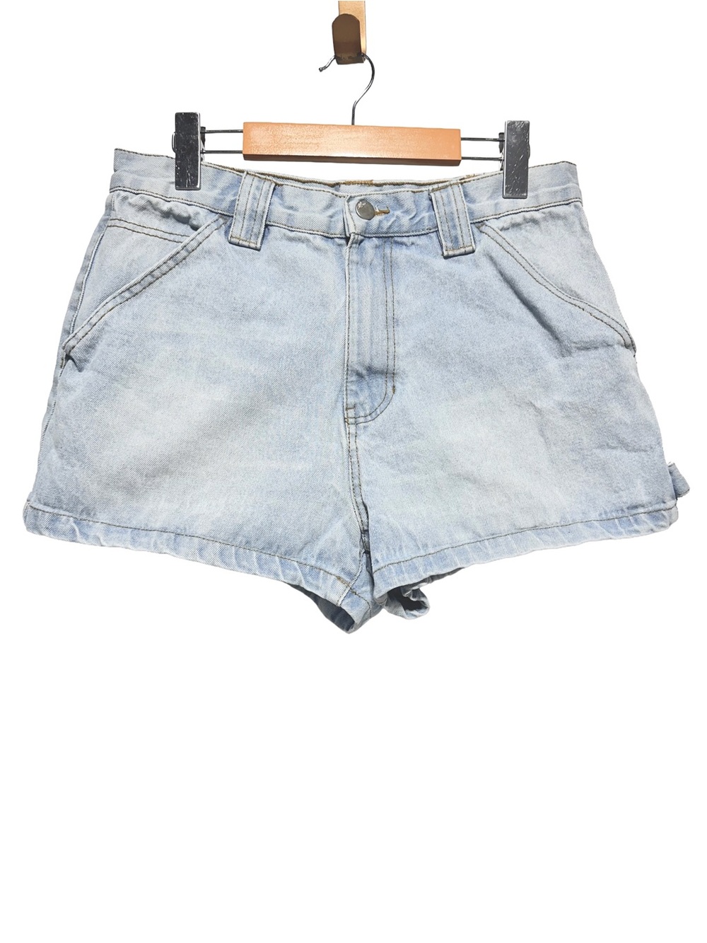 HARLOW Light Wash High Rise Denim Shorts Carpenter Utility Size 29